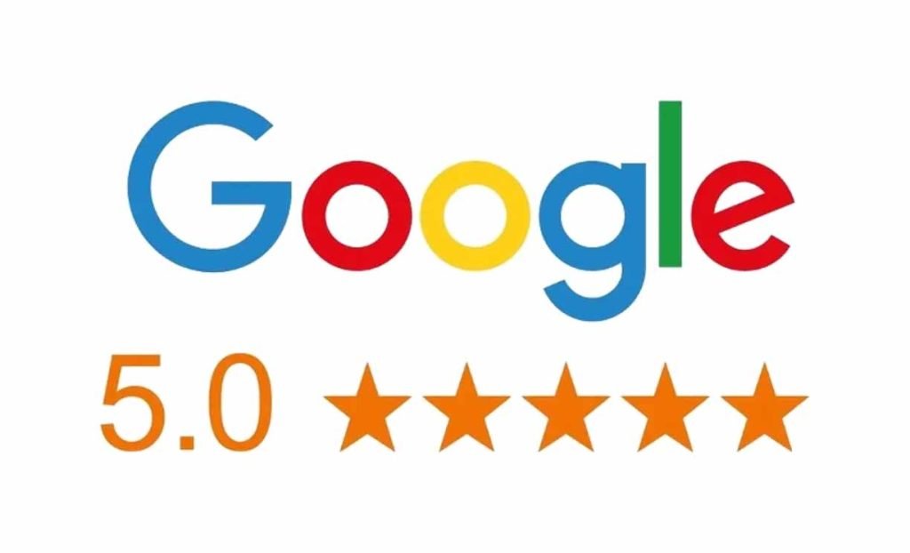 Google logo with 5 stars