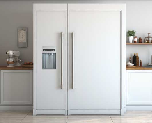 Refrigerator at the modern home kitchen representing appliance repair near me for household appliances