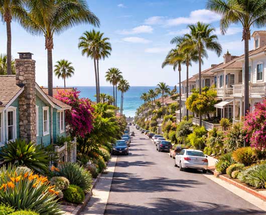 Residential street in coastal neighborhood → appliance repair Laguna Beach